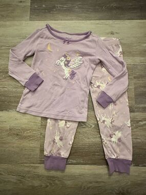 Gymboree Lavender Unicorn Winged-Pegasus Pajama Set